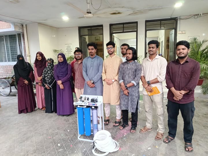 রাকসুর উদ্যোগে হলসমূহে পানির ফিল্টার স্থাপন কর্মসূচির সূচনা